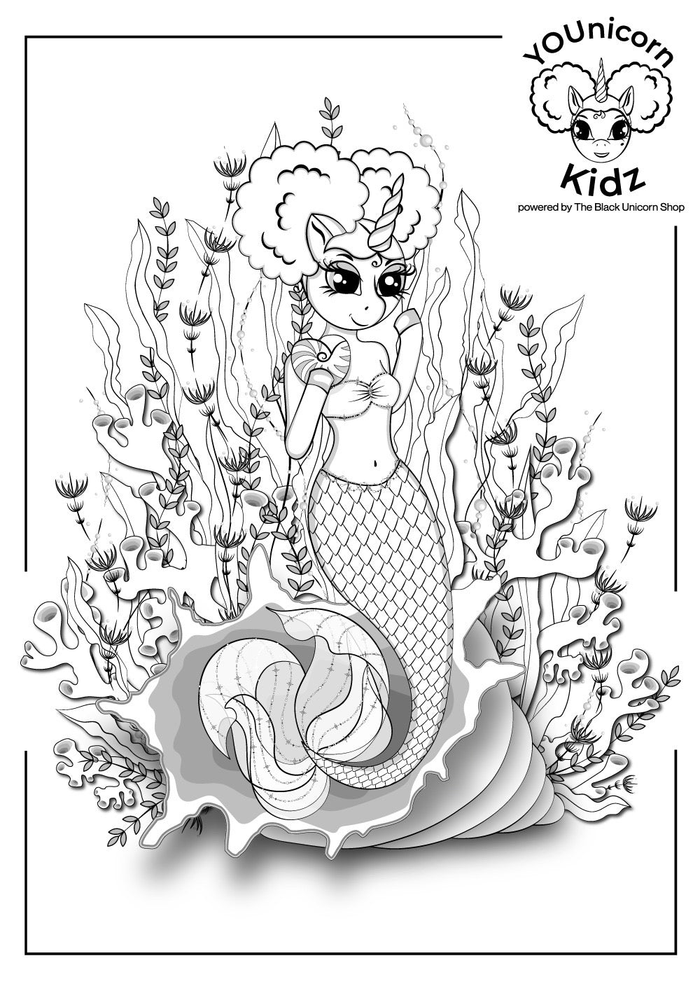 FREE Coloring Page Digital Download: Sister of the Sea Coloring Page