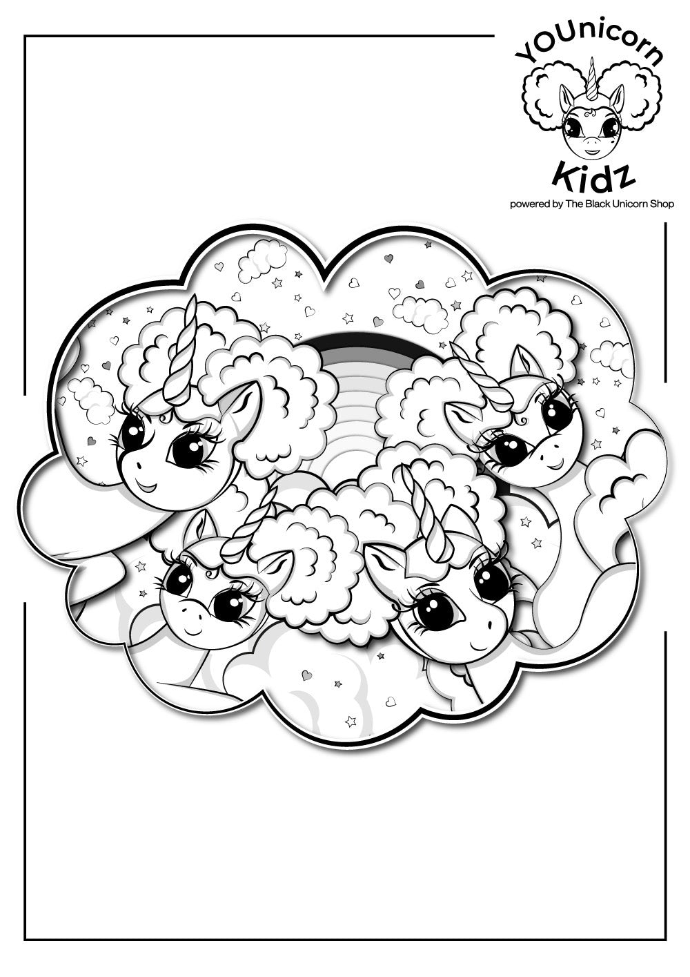 FREE Coloring Page Digital Download: Puff Party Coloring Page