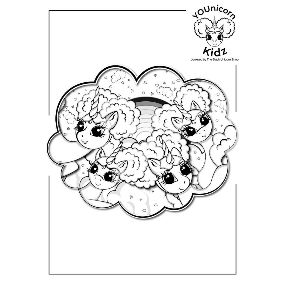 FREE Coloring Page Digital Download: Puff Party Coloring Page