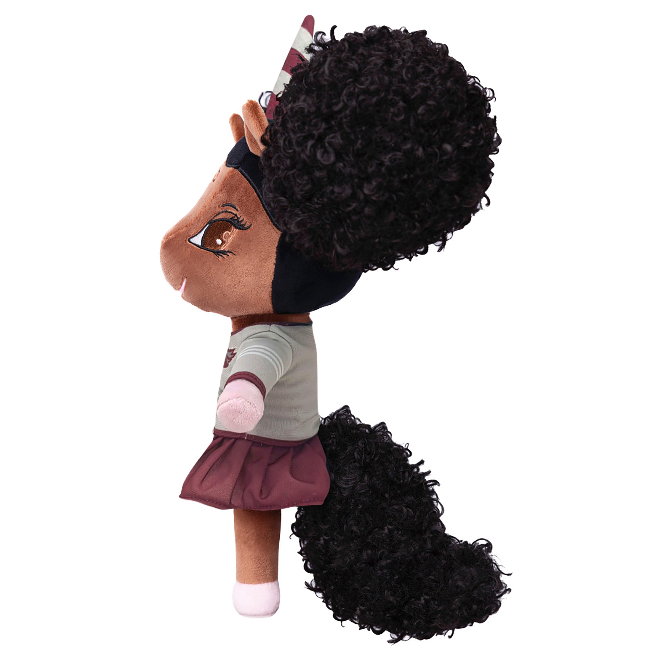 Maryland Eastern Shore University Unicorn Doll with Afro Puffs - 14 inch