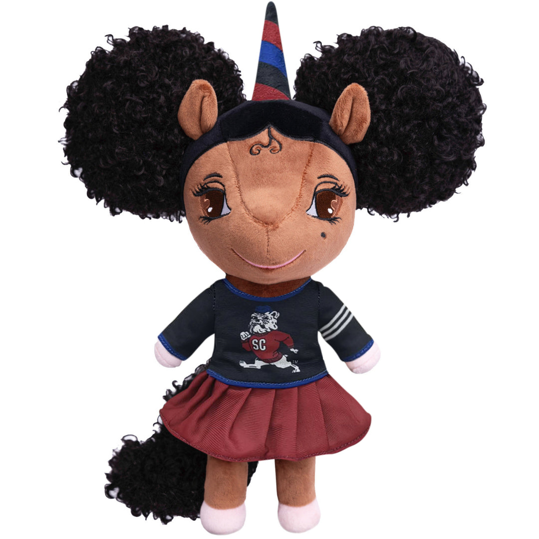 South Carolina State University Unicorn Doll with Afro Puffs - 14 inch