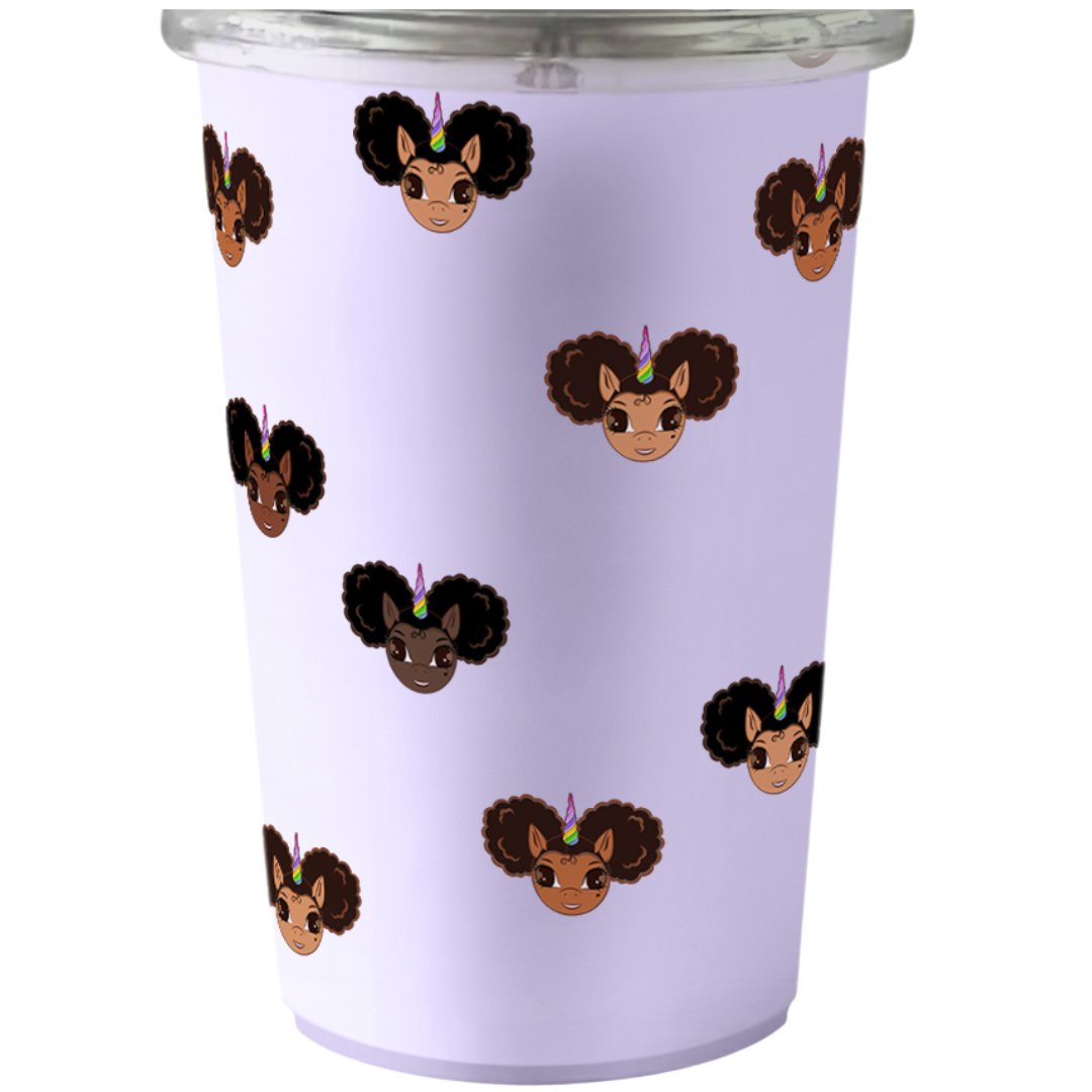 Favorite Faces Tumbler Cup 15 oz. - Purple