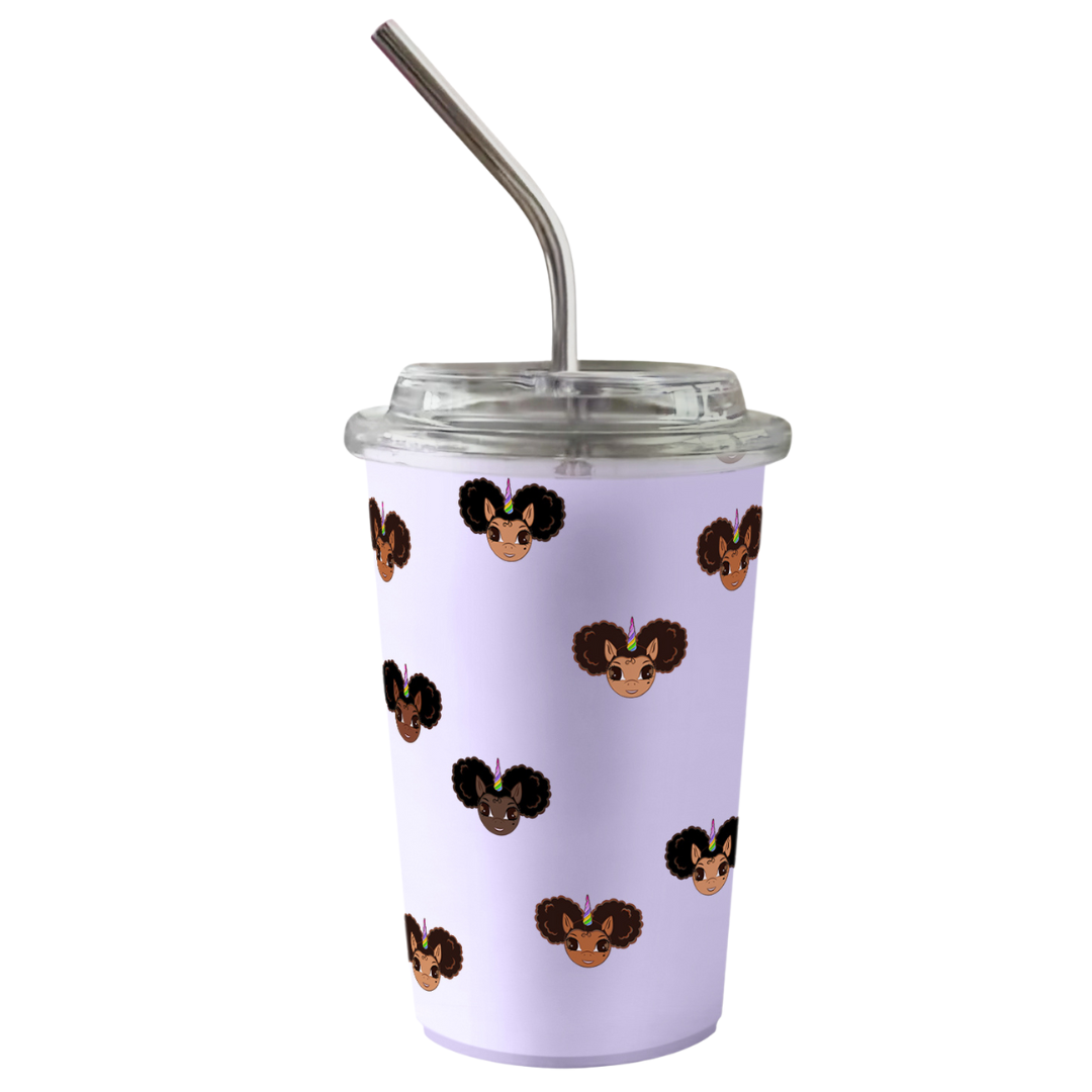 Favorite Faces Tumbler Cup 15 oz. - Purple