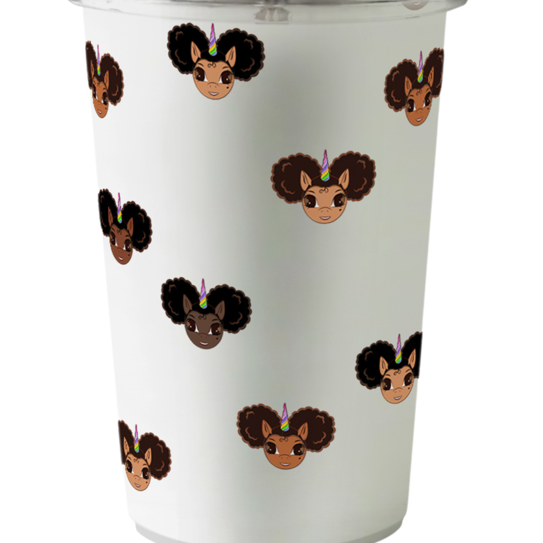 Favorite Faces Tumbler Cup 15 oz. - White